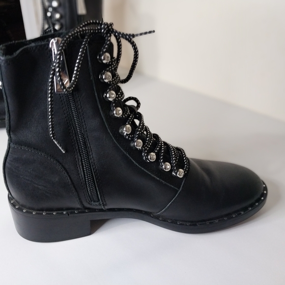 Zara Black Ankle Boots with Studded Details Size EU 38 - Picture 6 of 13